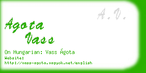 agota vass business card